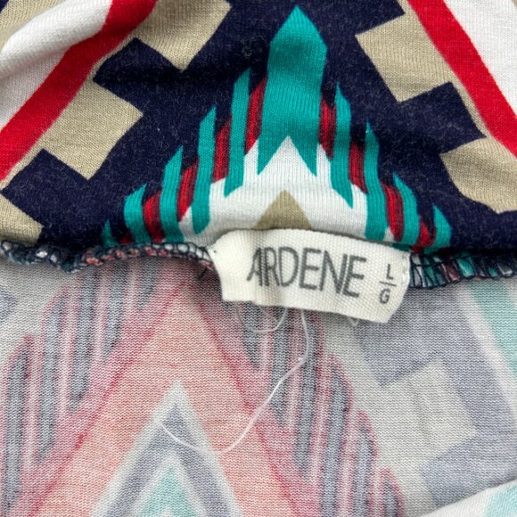 ARDENE Petticoat Bottom Skirt Women Size Large L Multicolored Zig Zag Pattern - Picture 3 of 6